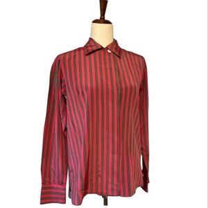 Vintage Evan-Picone Striped Long Sleeve Blouse